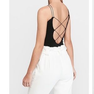 Elastic back thong bodysuit